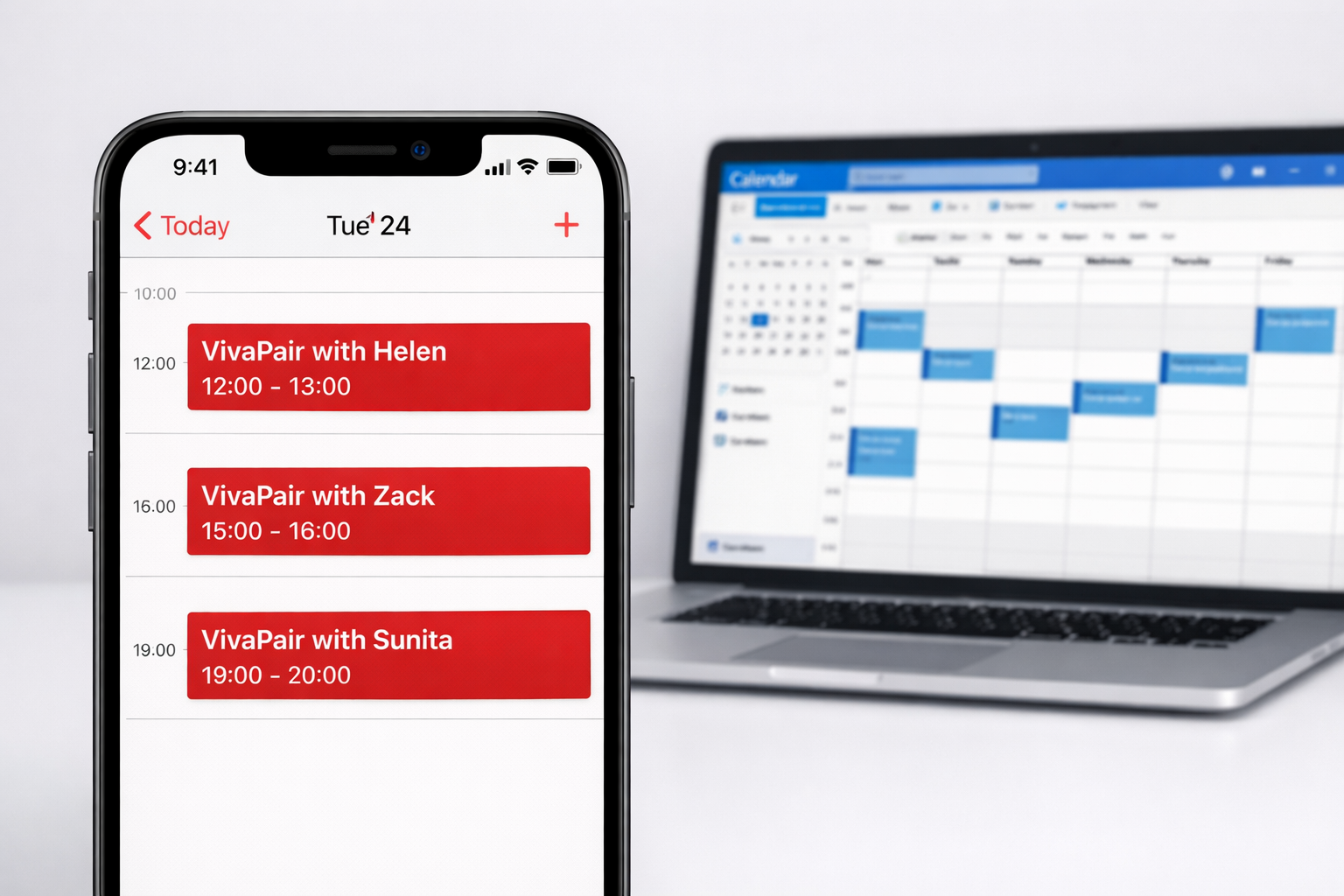 Add scheduled meetings to calendar app